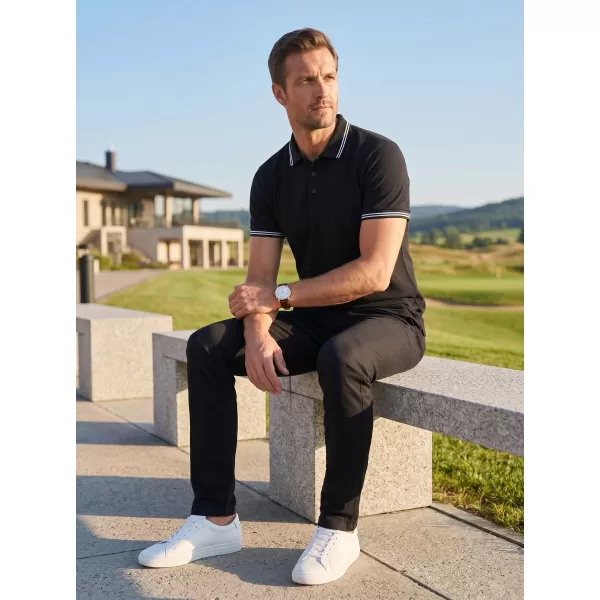  Herren-T-Shirt mit Kragen ALTISPORT NoPrint NP/ALM912 SCHWARZ 