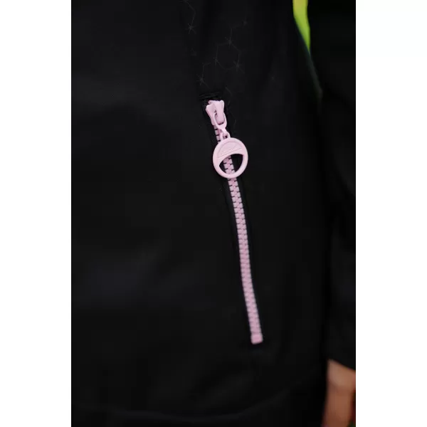 Softshell-Mantel für Damen ALTISPORT CIARA SCHWARZ/ROSA 