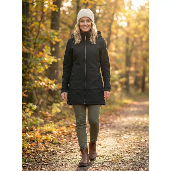  Softshell-Mantel für Damen ALTISPORT CIARA SCHWARZ 