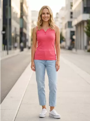 Damen-Tanktop SAM 73 MANUELA WT 901 HELLE HIMBEERE