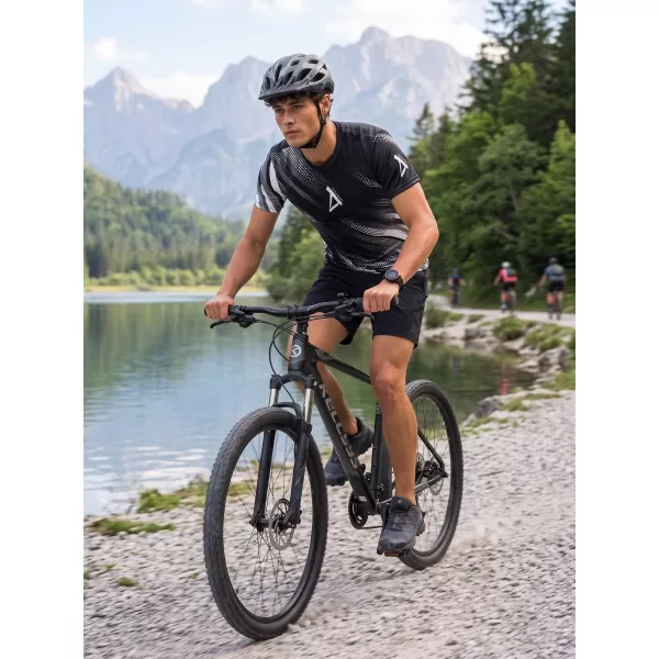  Funktionelles Premium-T-Shirt für Herren ALTISPORT VOJ/ALM028TR01 SCHWARZ UND WEIß 