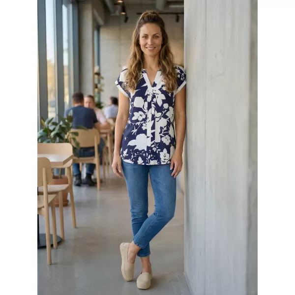  Damenbluse KIXMI SABINE DUNKELBLAU 