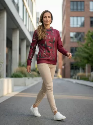 Hochwertiges Funktions-Sweatshirt für Damen ALTISPORT VOJ/ALW026MI01 BURGUND