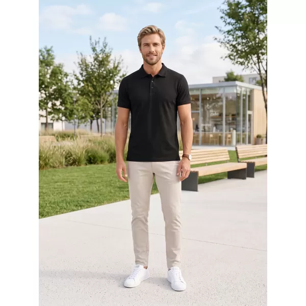  Herren-T-Shirt mit Kragen ALTISPORT NoPrint NP/ALM302 SCHWARZ 