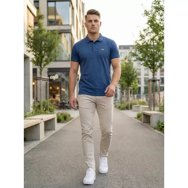  Herren-T-Shirt KIXMI SPENCER DUNKELBLAU/GRÜN 