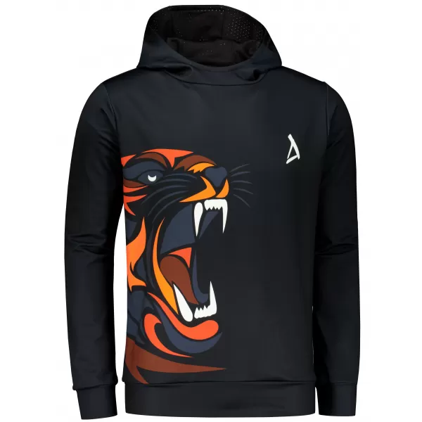  Hochwertiges Funktions-Sweatshirt für Herren ALTISPORT VOJ/ALM029MI01 SCHWARZ-ORANGE 