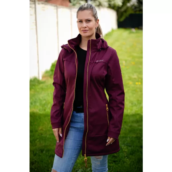  Softshell-Mantel für Damen ALTISPORT CIARA BURGUND 
