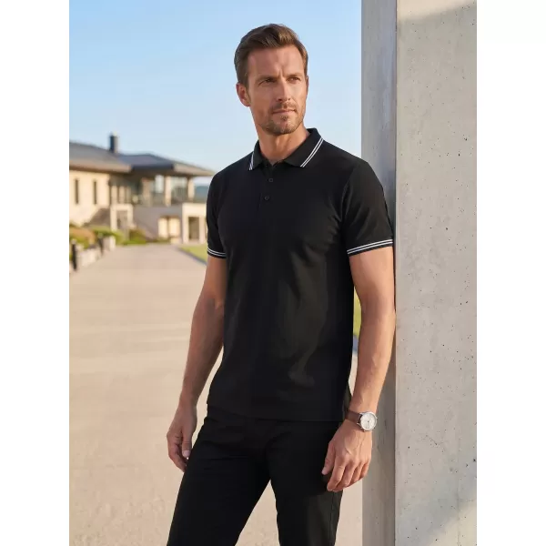  Herren-T-Shirt mit Kragen ALTISPORT NoPrint NP/ALM912 SCHWARZ 