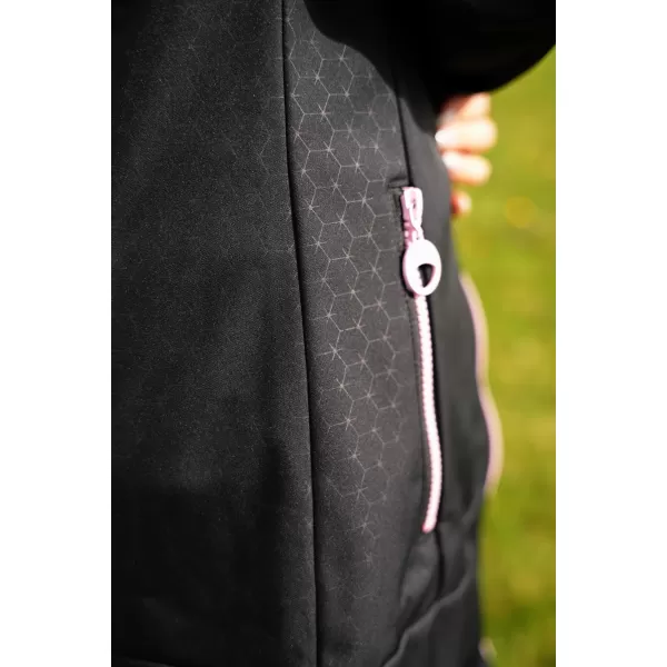  Softshell-Mantel für Damen ALTISPORT CIARA SCHWARZ/ROSA 