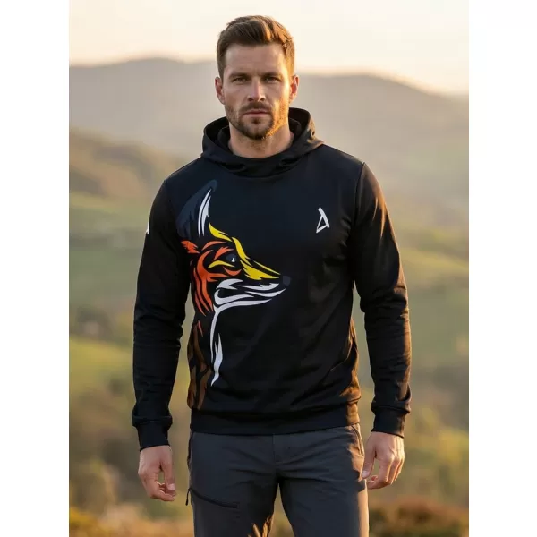  Hochwertiges Funktions-Sweatshirt für Herren ALTISPORT VOJ/ALM029MI01 SCHWARZ-ORANGE 