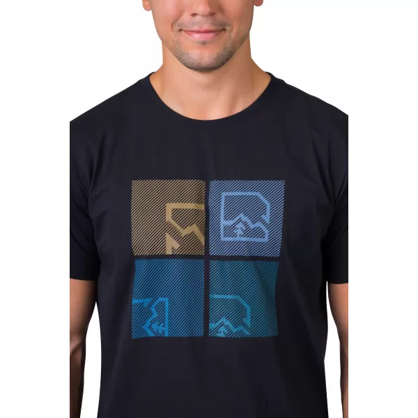 Herren-T-Shirt HANNAH RAMONE ANTHRAZIT/BLAU 