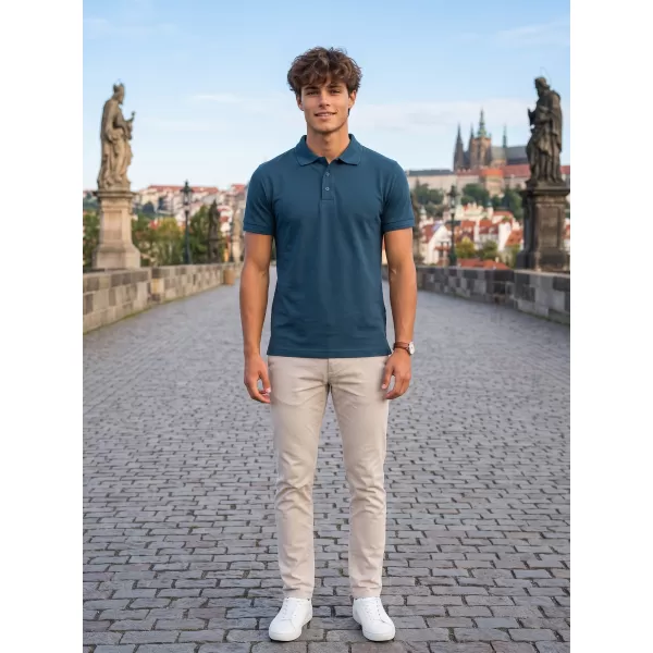  Herren-T-Shirt mit Kragen ALTISPORT NoPrint NP/ALM302 NAVY BLAU 