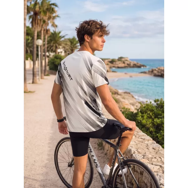  Funktionelles Premium-T-Shirt für Herren ALTISPORT VOJ/ALM028TR01 SCHWARZ UND WEIß 
