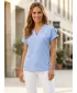 Damen-T-Shirt KIXMI SELENA HELLBLAU