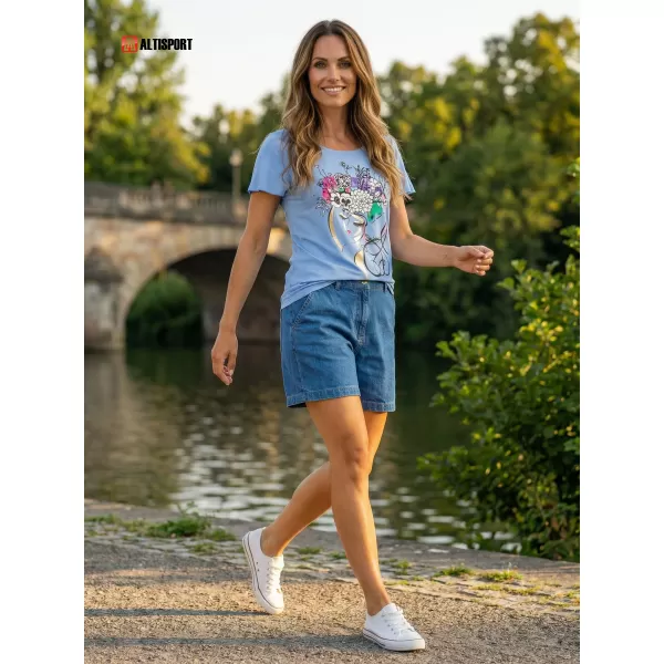  Damen-T-Shirt KIXMI SINDY SCHWARZ 