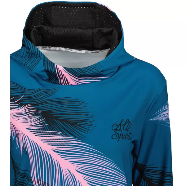  Hochwertiges Funktions-Sweatshirt für Damen ALTISPORT VOJ/ALW001MI01 PETROL/HELLROSA 