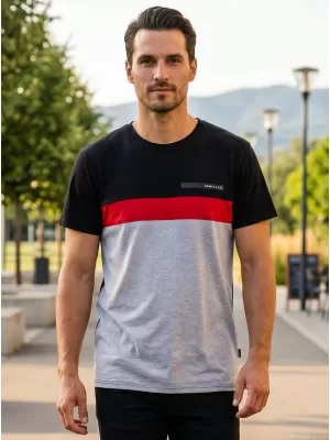 Herren-T-Shirt SAM 73 ERNESTO MT 840 HELLGRAU