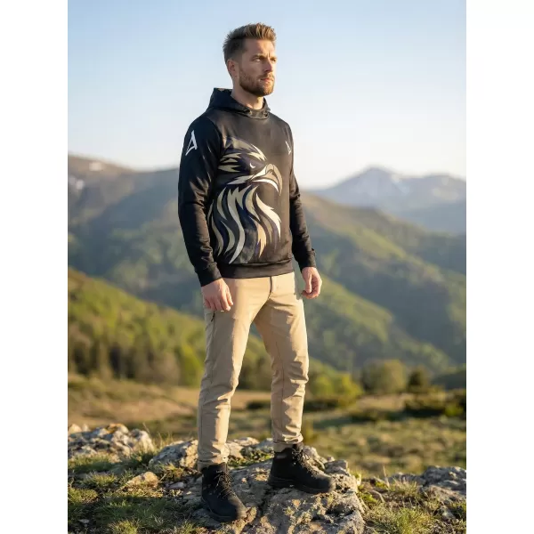  Hochwertiges Funktions-Sweatshirt für Herren ALTISPORT VOJ/ALM029MI01 SCHWARZ BRAUN 