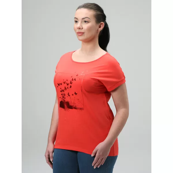  Damen-T-Shirt LOAP BAZALA CLW2440 ROT 