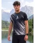 Funktionelles Premium-T-Shirt für Herren ALTISPORT VOJ/ALM028TR01 SCHWARZ UND WEIß