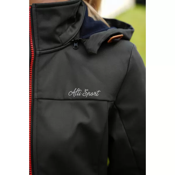 Softshell-Mantel für Damen ALTISPORT CIARA KHAKI/ROT 