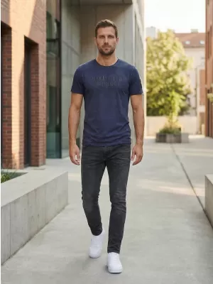 Herren-T-Shirt KIXMI SALEM DUNKELBLAU