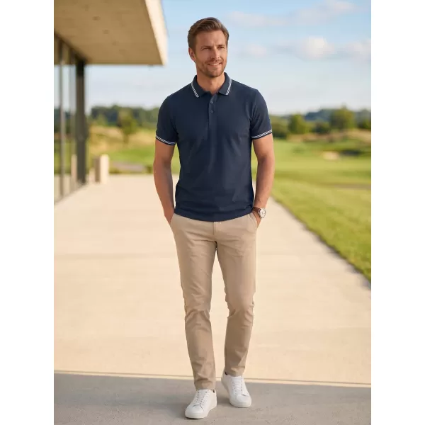  Herren-T-Shirt mit Kragen ALTISPORT NoPrint NP/ALM912 NAVY BLAU 
