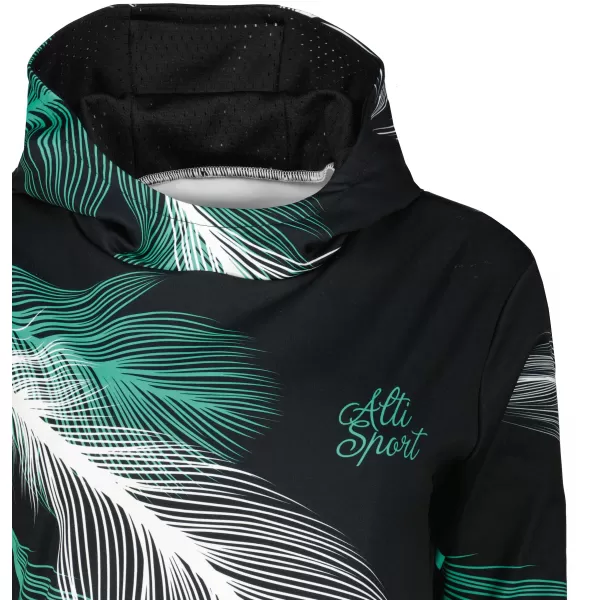  Hochwertiges Funktions-Sweatshirt für Damen ALTISPORT VOJ/ALW001MI01 SCHWARZ/TÜRKIS 