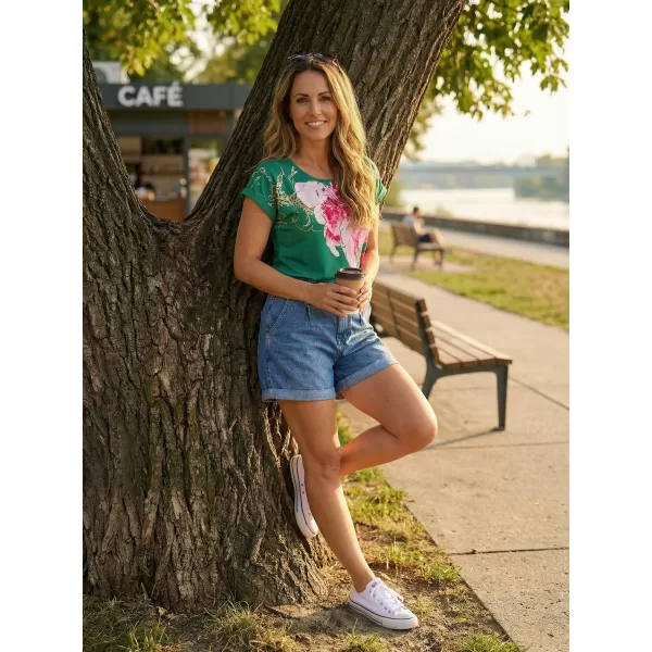  Damen-T-Shirt KIXMI SAKURA Grün 