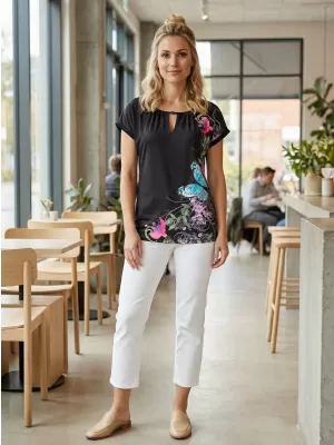 Damen-T-Shirt ALTISPORT CARINE SCHWARZ