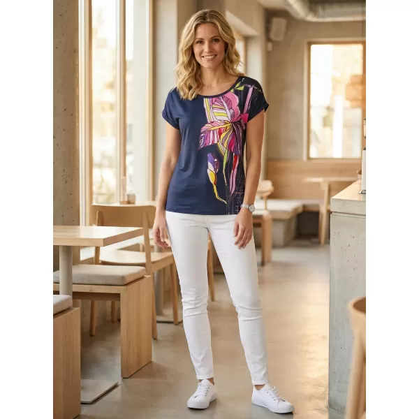  Damen-T-Shirt ALTISPORT CELENA DUNKELBLAU 