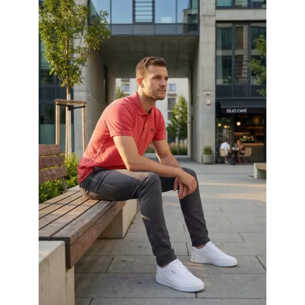  Herren-T-Shirt KIXMI SPENCER ROT BLAU 