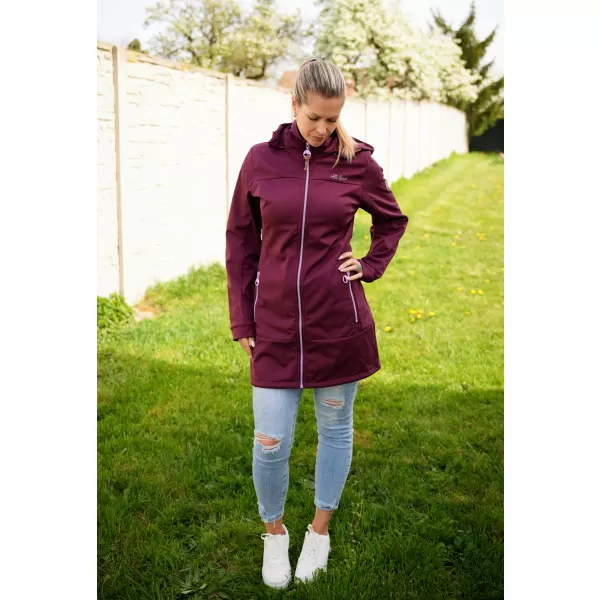  Softshell-Mantel für Damen ALTISPORT CIARA BURGUNDERROT/VIOLETT 