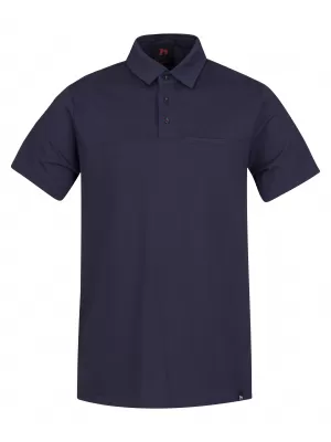 Herren-T-Shirt mit Kragen HANNAH KAJAN MAROKKANISCHES BLAUMEL