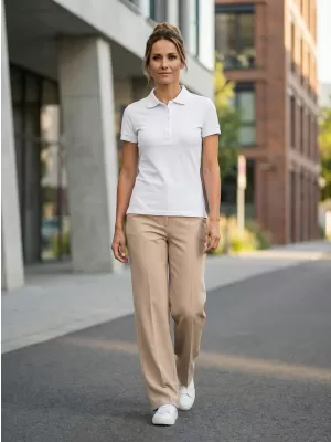 Damen-T-Shirt mit Kragen ALTISPORT NoPrint NP/ALW012 WEIß