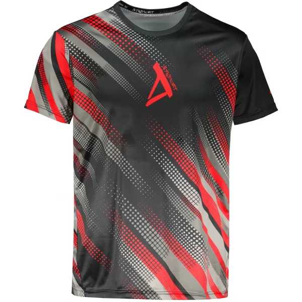  Funktionelles Premium-T-Shirt für Herren ALTISPORT VOJ/ALM028TR01 SCHWARZ UND ROT 