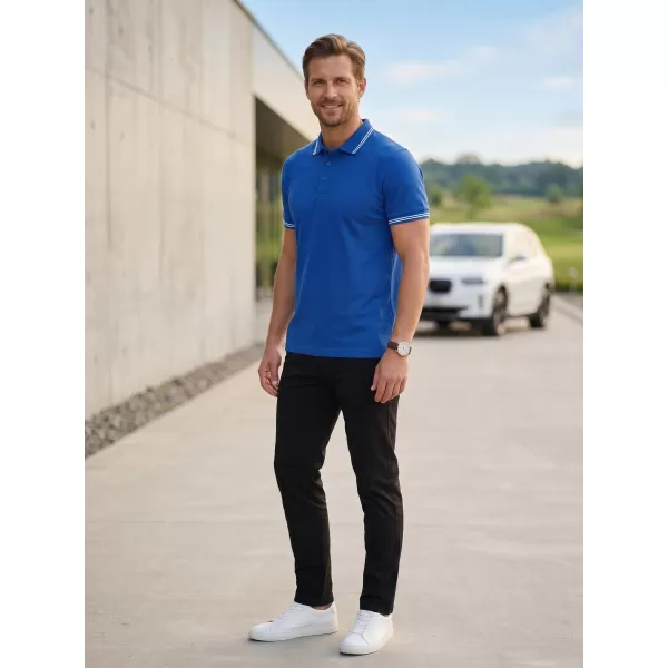  Herren-T-Shirt mit Kragen ALTISPORT NoPrint NP/ALM912 KÖNIGSBLAU 