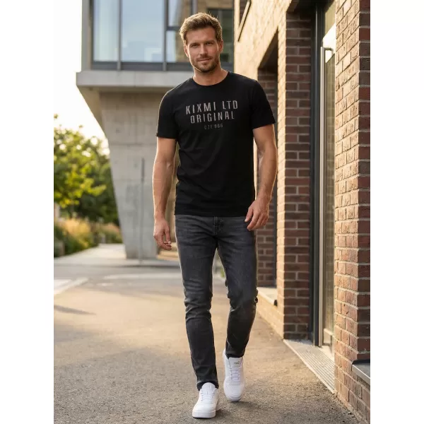  Herren-T-Shirt KIXMI SALEM SCHWARZ 