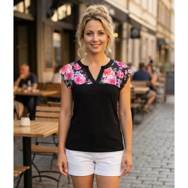  Damen-T-Shirt ALTISPORT CLARA SCHWARZ 
