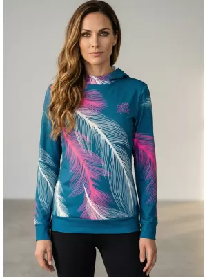 Hochwertiges Funktions-Sweatshirt für Damen ALTISPORT VOJ/ALW001MI01 PETROL/ROSA