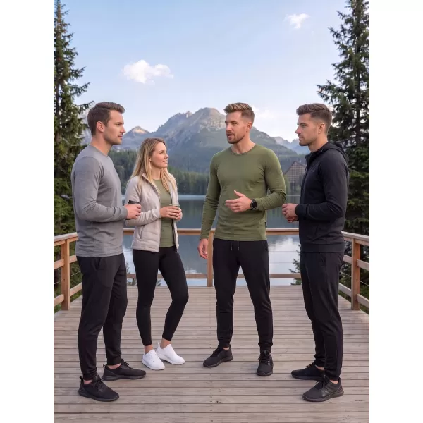  Herren-T-Shirt mit langen Ärmeln ALTISPORT NoPrint NP/ALM911 KHAKI 