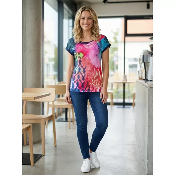 Damen-T-Shirt ALTISPORT CLARETA DUNKELBLAU 