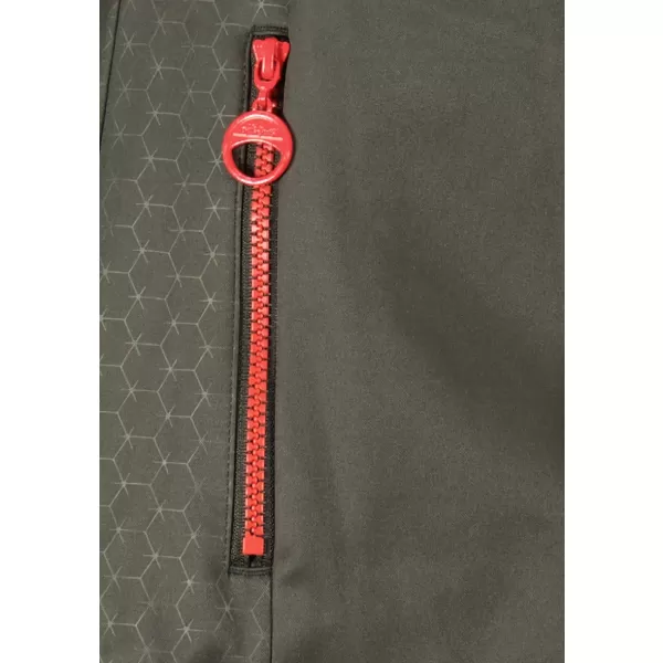  Softshell-Mantel für Damen ALTISPORT CIARA KHAKI/ROT 