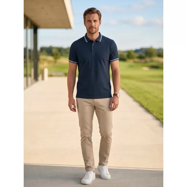  Herren-T-Shirt mit Kragen ALTISPORT NoPrint NP/ALM912 NAVY BLAU 