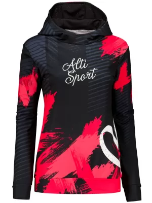 Hochwertiges Funktions-Sweatshirt für Damen ALTISPORT VOJ/ALW027MI01 SCHWARZ ROT