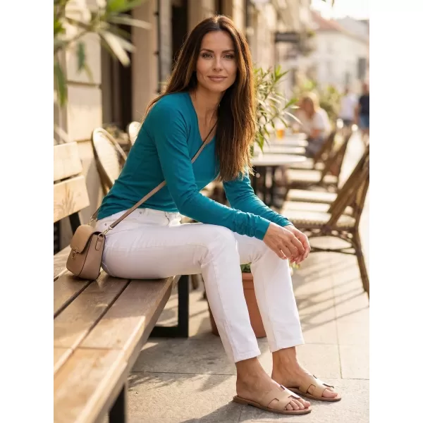  Damen-T-Shirt mit langen Ärmeln ALTISPORT NoPrint NP/ALW721 DUNKLES TÜRKIS 