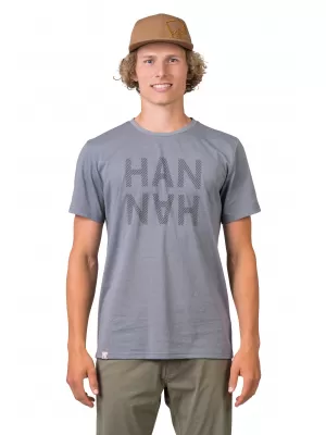 Herren-T-Shirt HANNAH GREM STAHLGRAUMELIERT/SCHWARZ