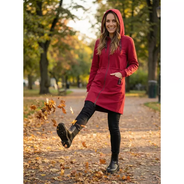  Damen-Sweatshirt ALTISPORT CELIA BORDEAUX/ROSA 