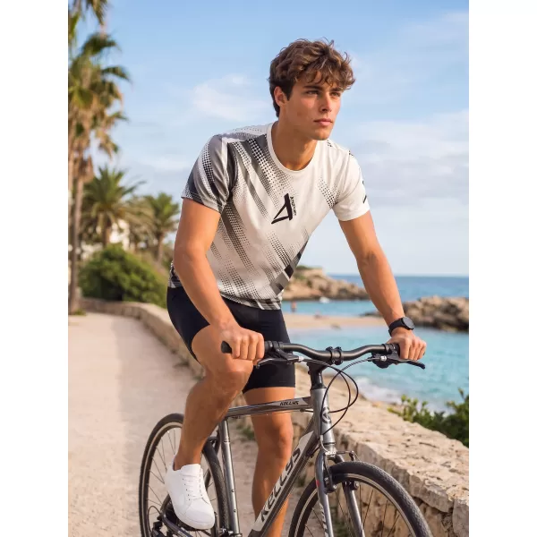  Funktionelles Premium-T-Shirt für Herren ALTISPORT VOJ/ALM028TR01 SCHWARZ UND WEIß 