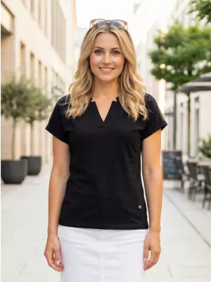 Damen-T-Shirt KIXMI SELENA SCHWARZ